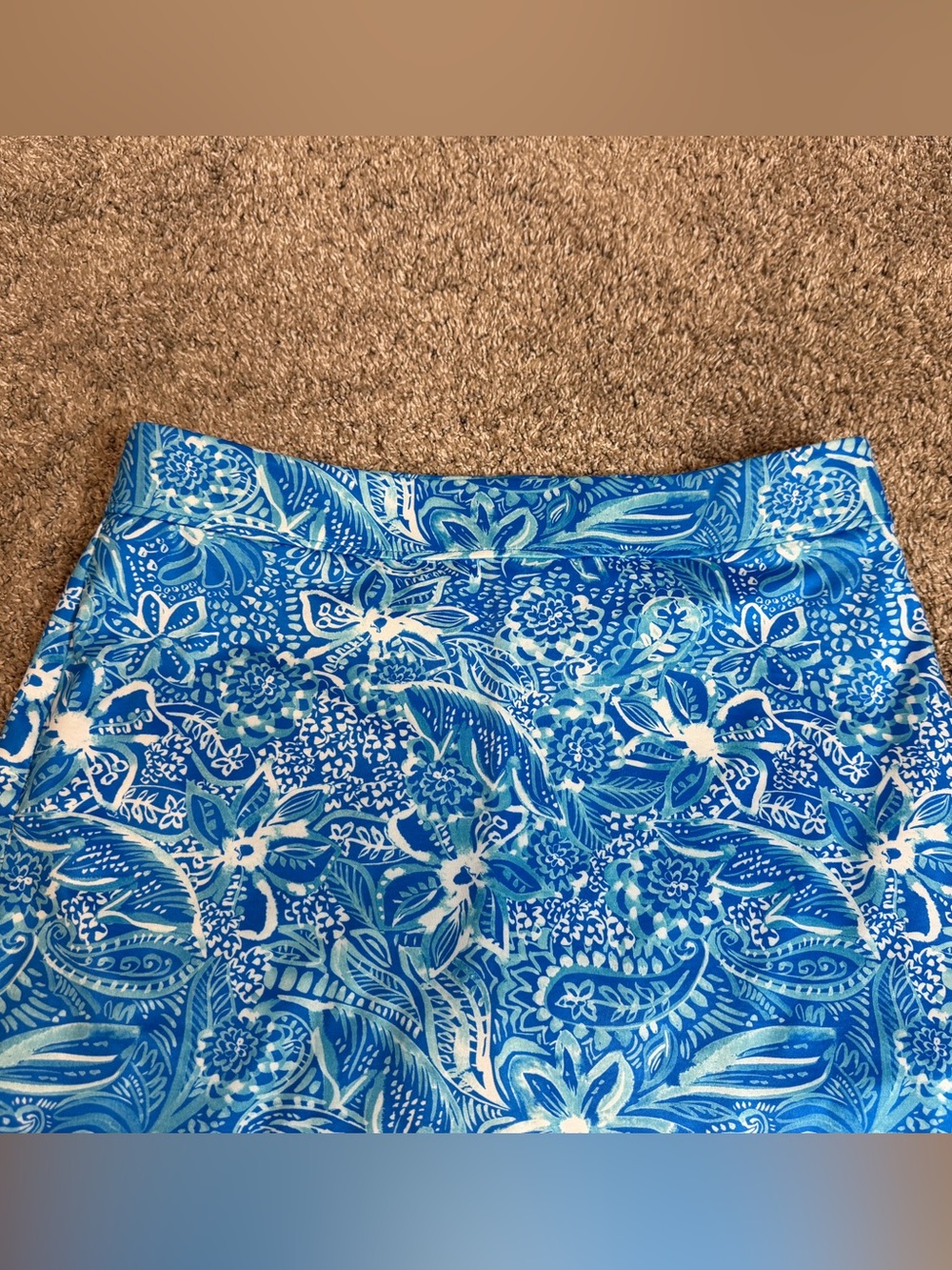 Stella Parker Blue White Floral Paisley Short Skirt Medium Active Pickleball - Picture 2 of 9